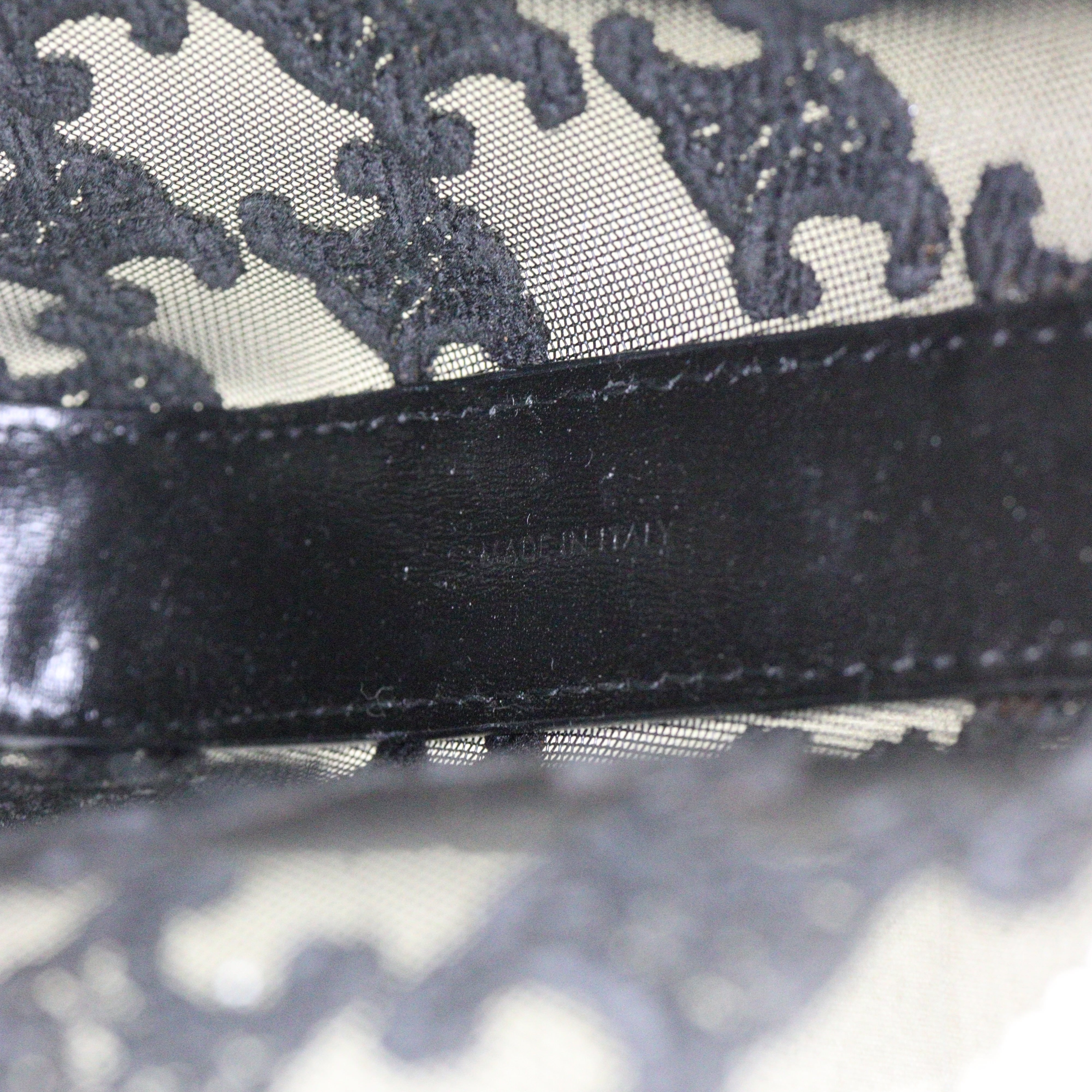 Celine Croque Medium Tulle Leather Hobo