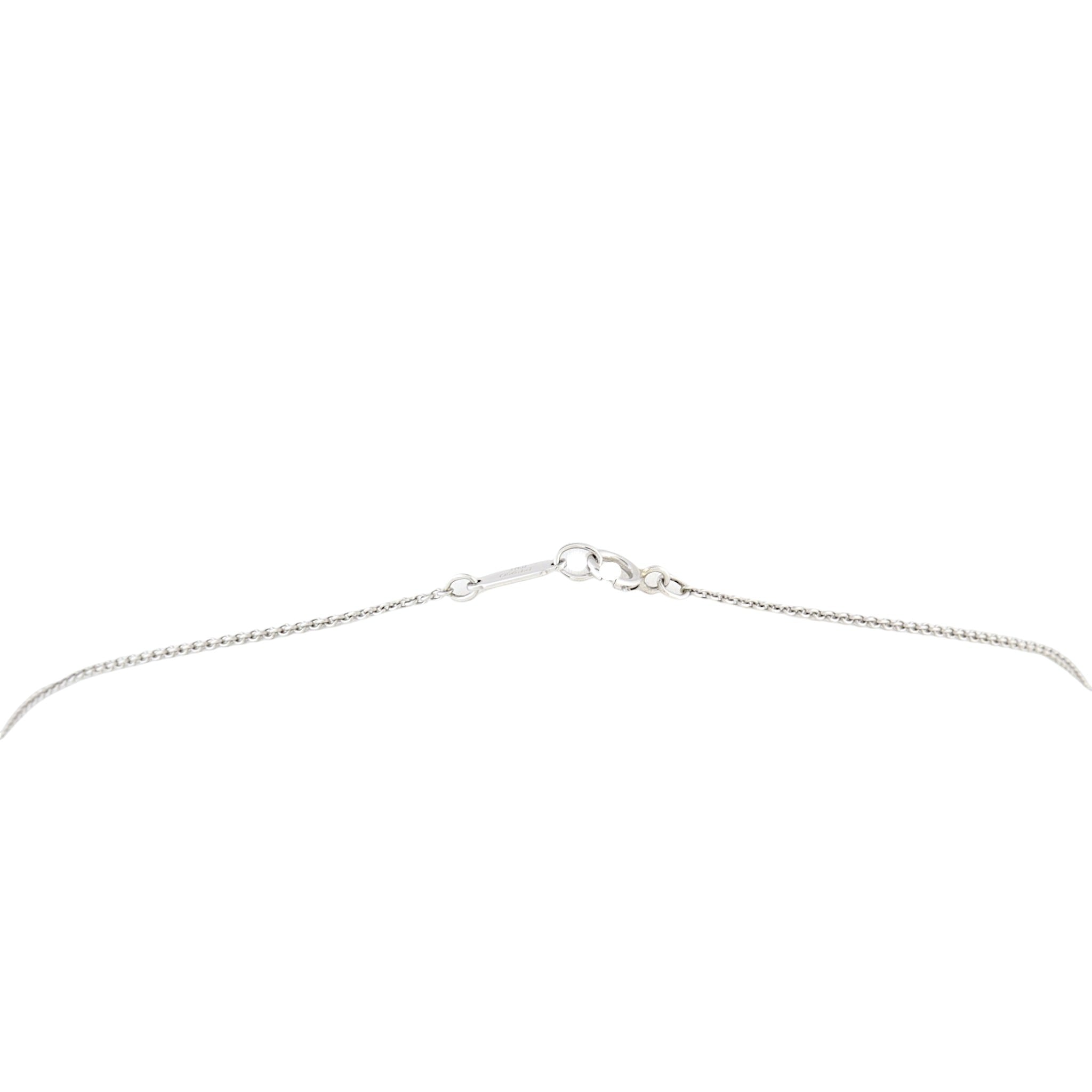 Tiffany & Co. Fleur De Lis Key Bar Platinum Necklace