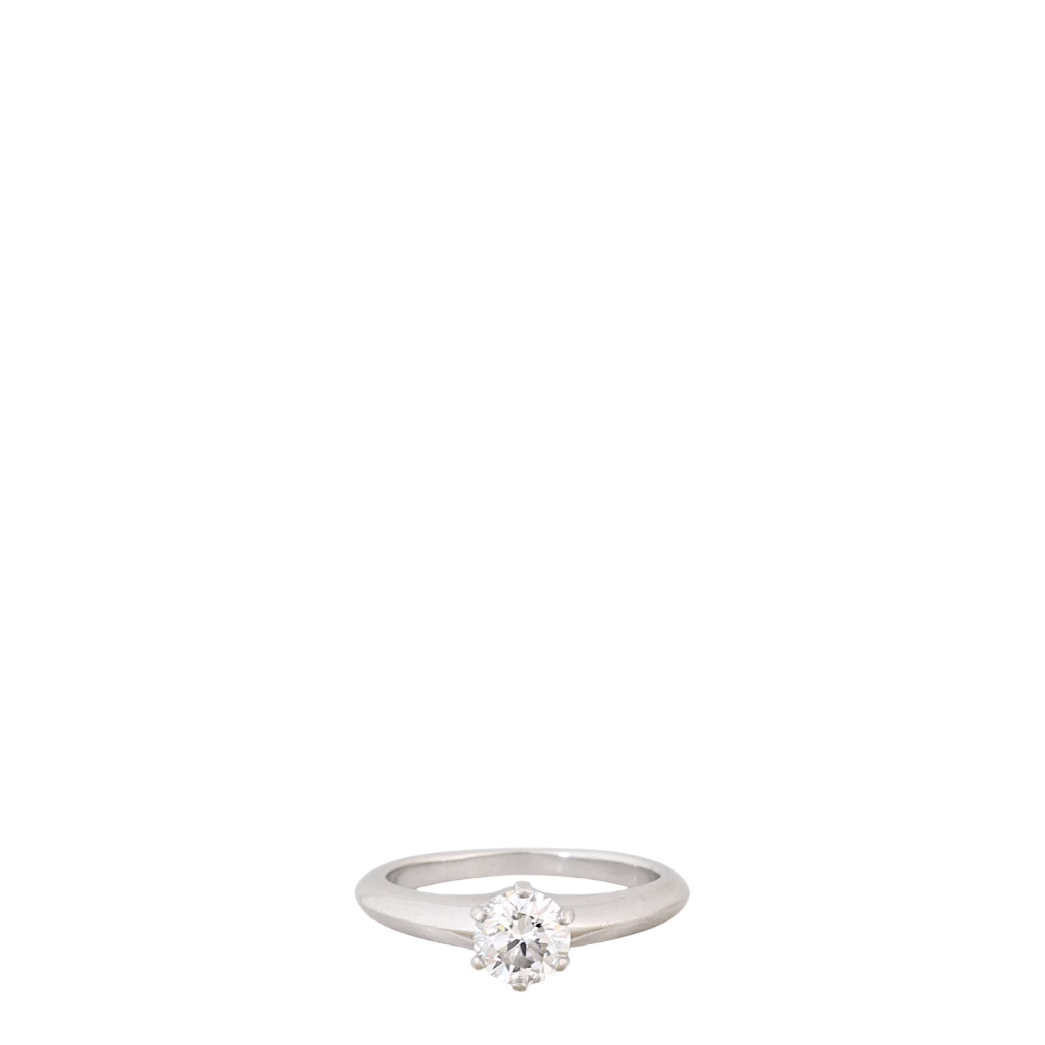 Tiffany & Co Setting Solitaire Diamond Platinum Ring