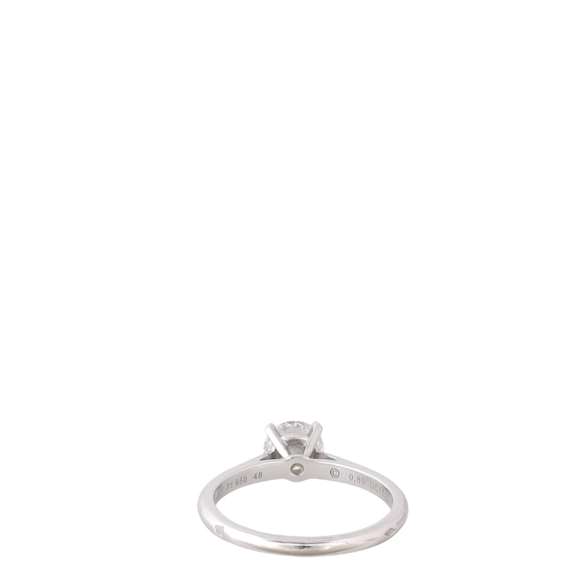 Cartier 1895 Solitaire Brilliant-cut Diamond Platinum Ring