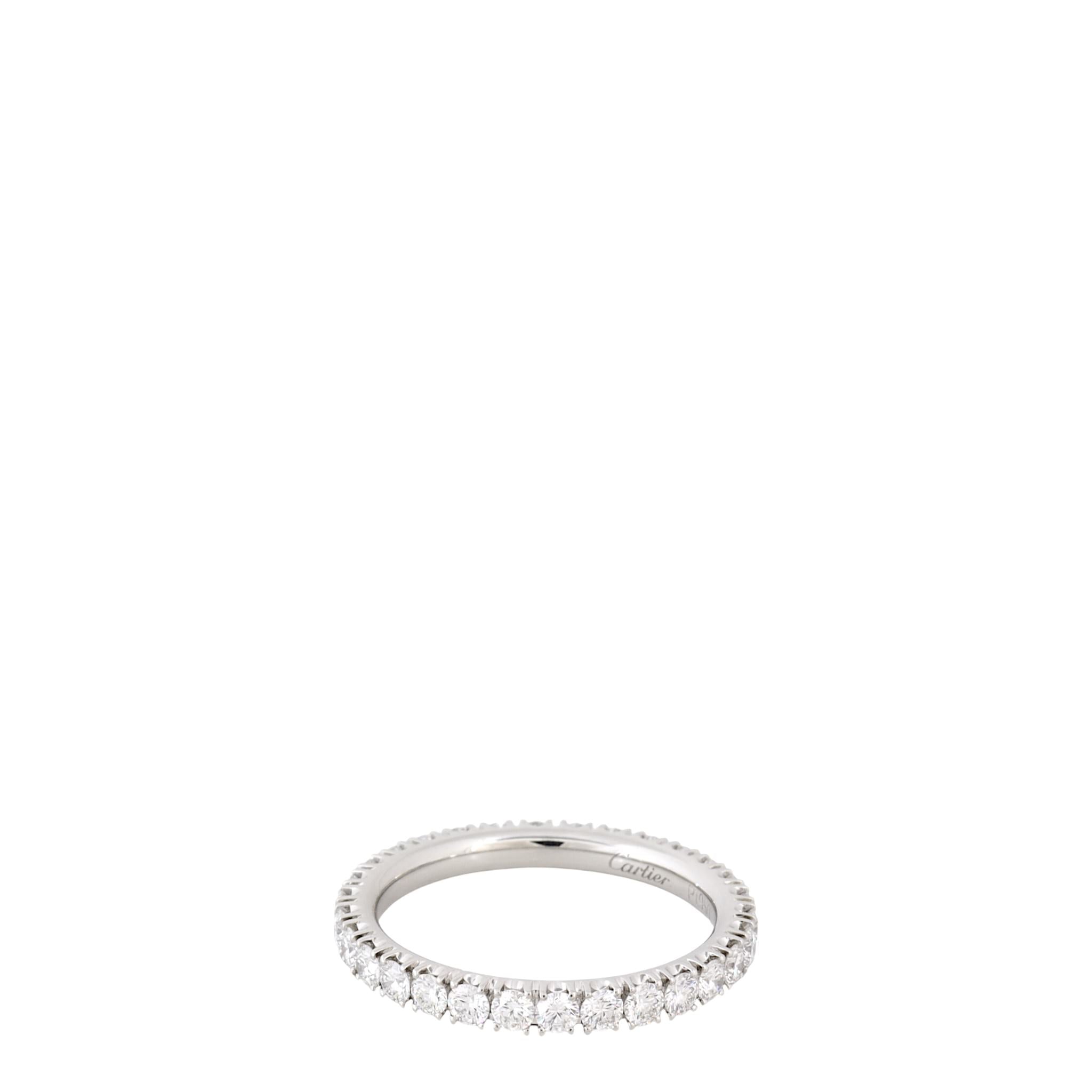 Cartier Destinee Diamond Paved Platinum Wedding Ring
