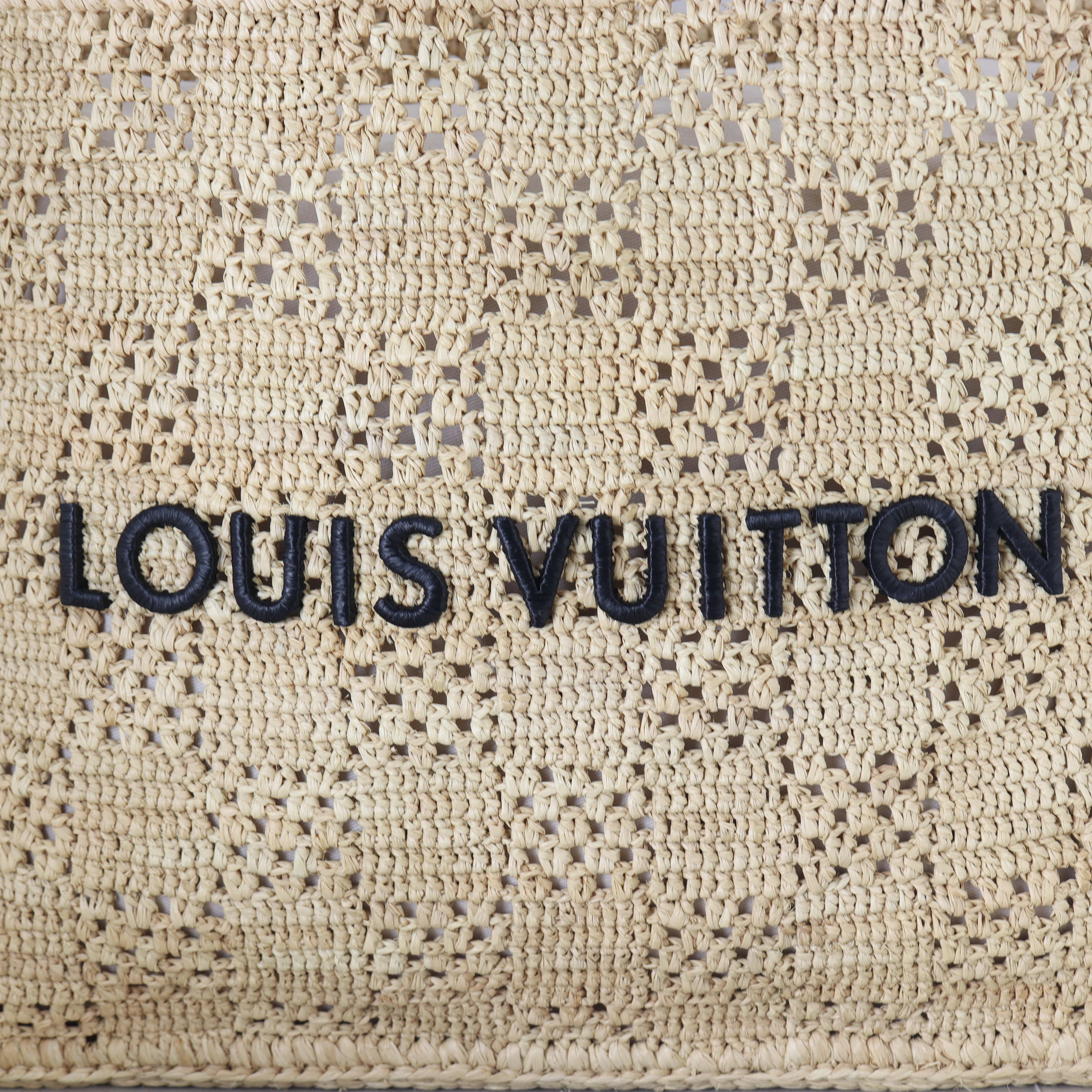 Louis Vuitton Summer Shopper Tote MM Raffia