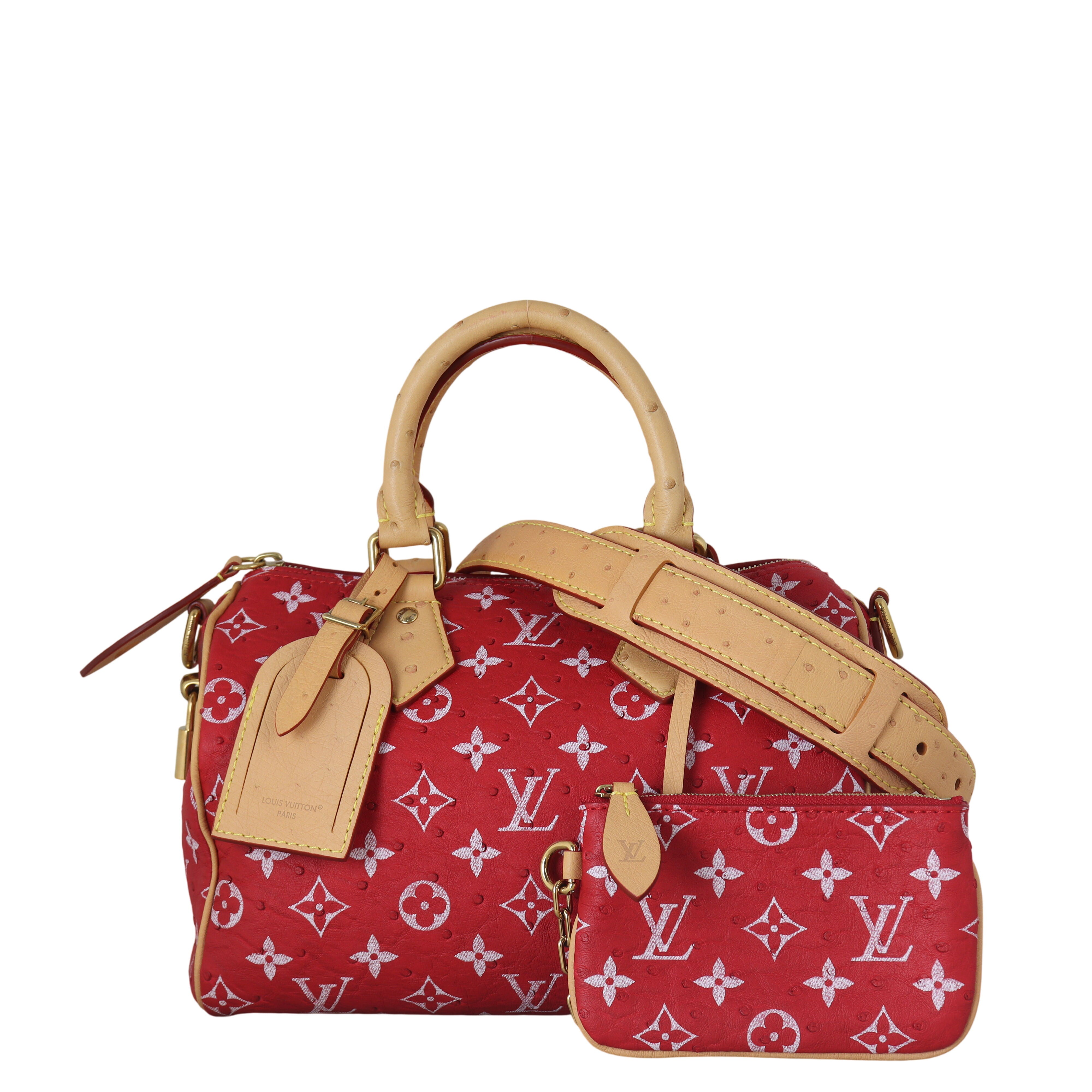Louis Vuitton Speedy P9 25 Bandouliere Monogram Ostrich