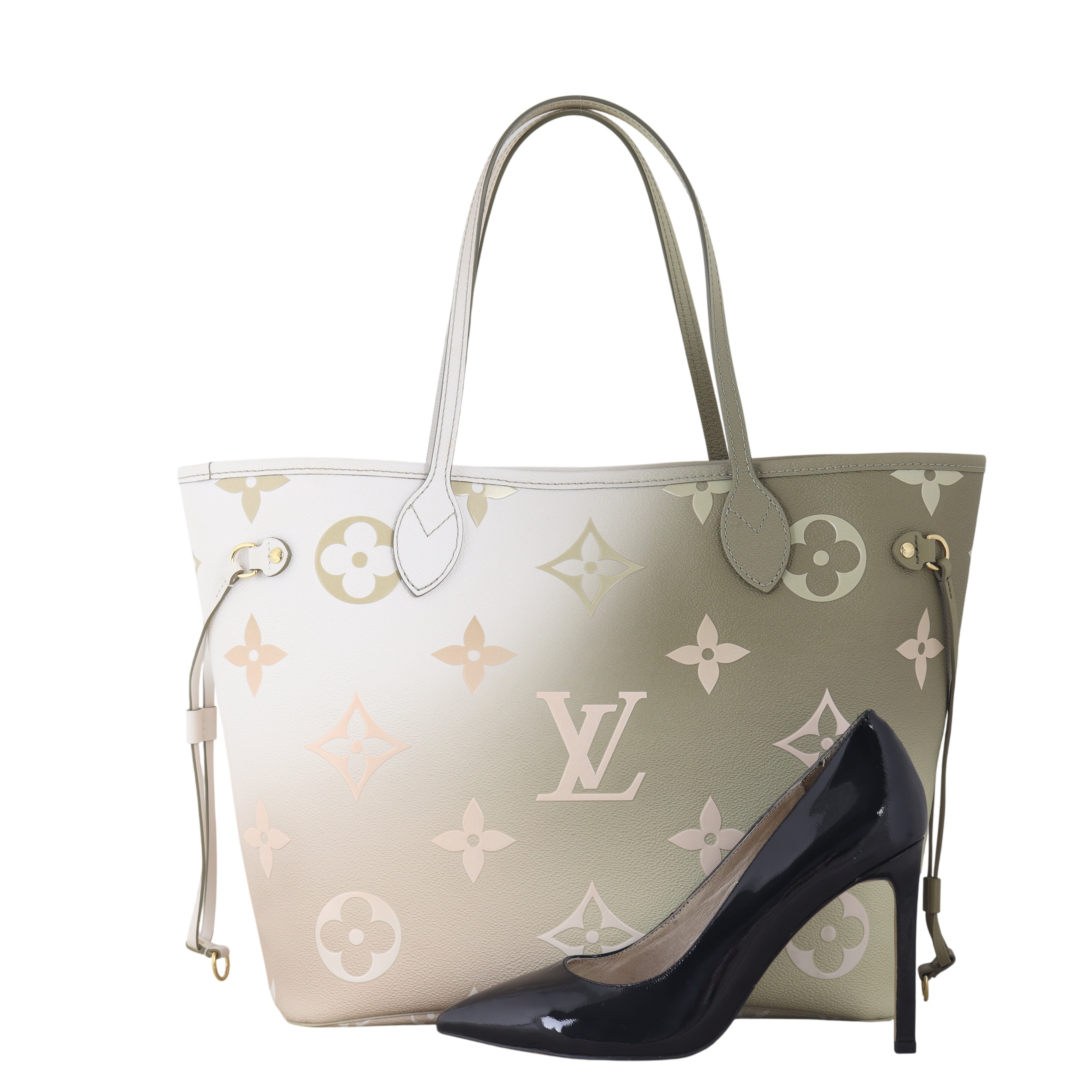 Louis Vuitton Neverfull MM Monogram Giant Sunset Khaki