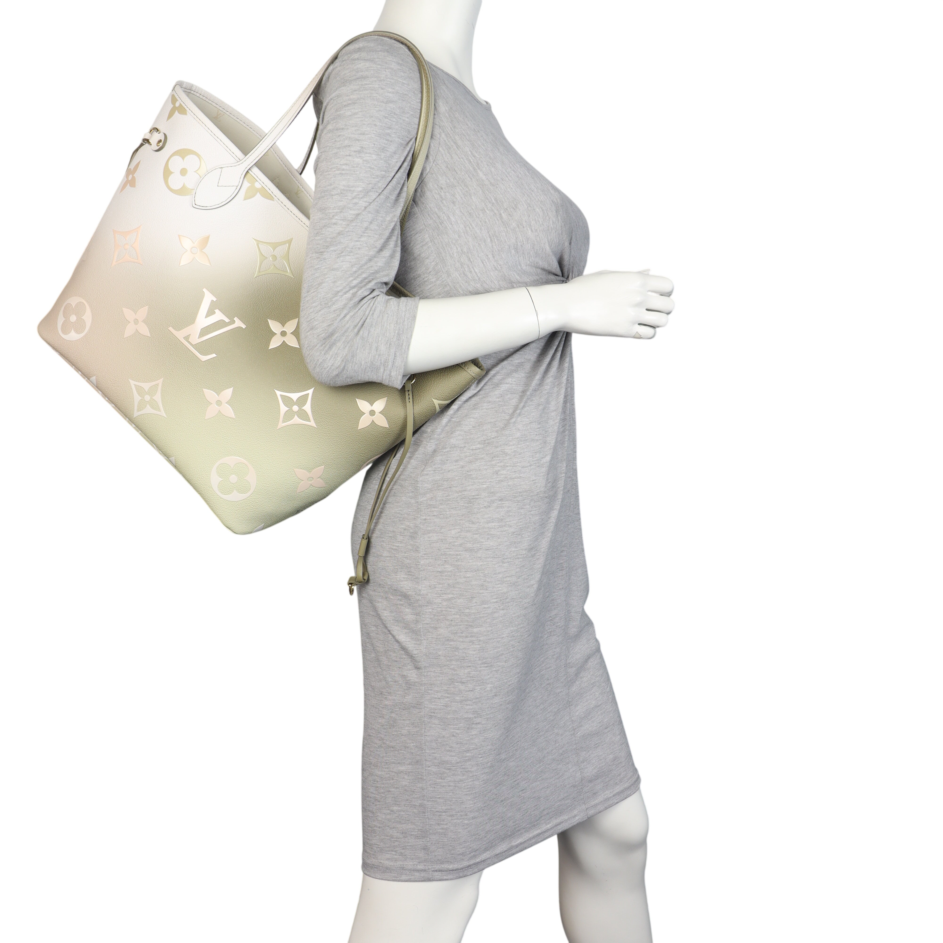 Louis Vuitton Neverfull MM Monogram Giant Sunset Khaki