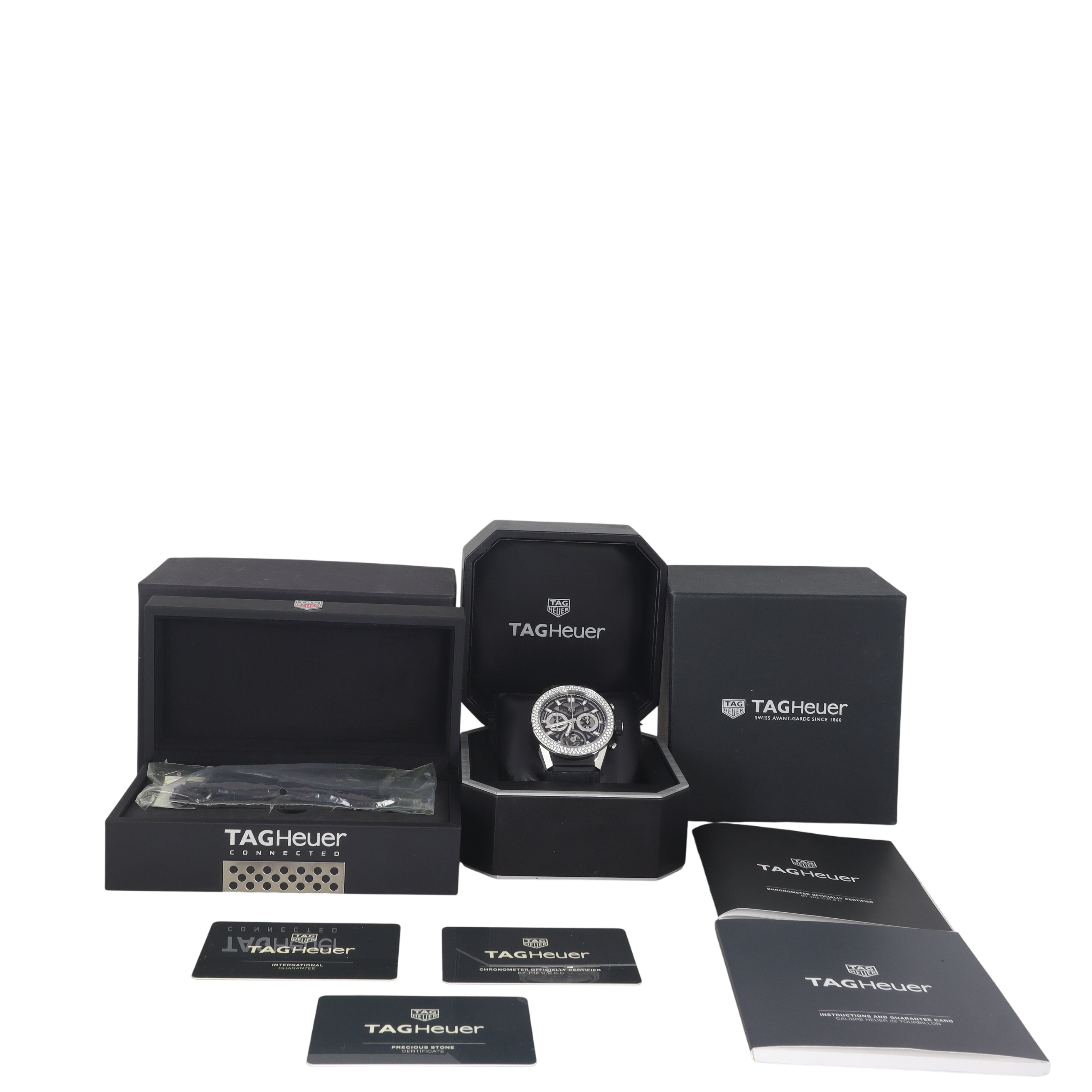 TAG Heuer Carrera Calibre Heuer-02T Tourbillon Diamond 45mm Chronograph Watch