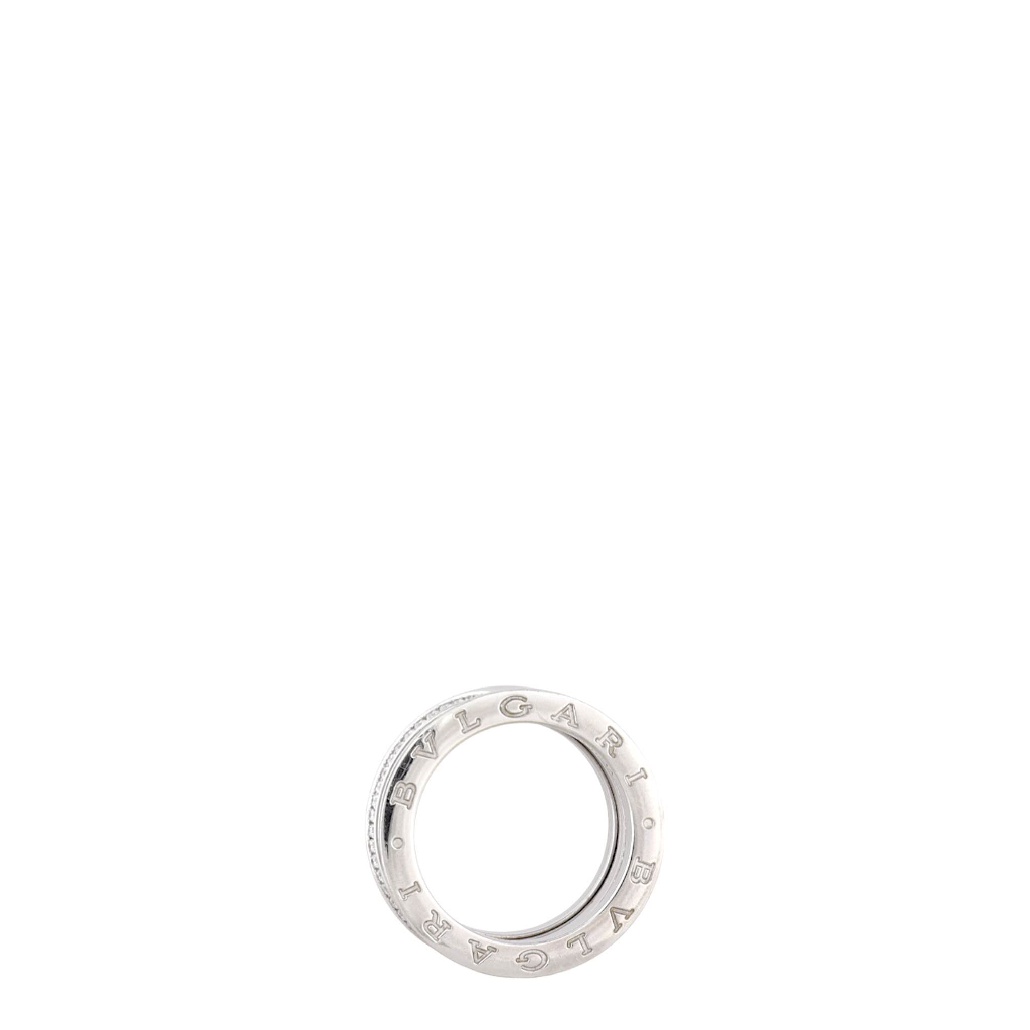 Bvlgari B.Zero1 Diamond 18k White Gold Three Band Ring