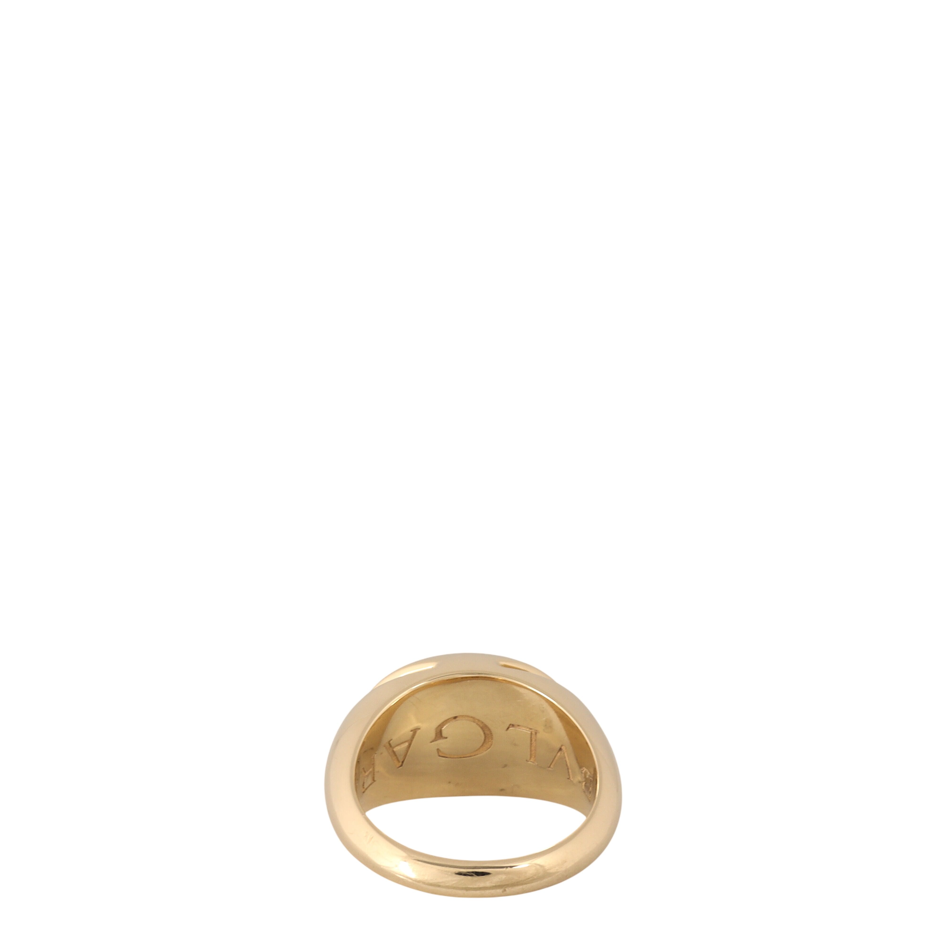 Bvlgari Cabochon 18k Yellow Gold Ring