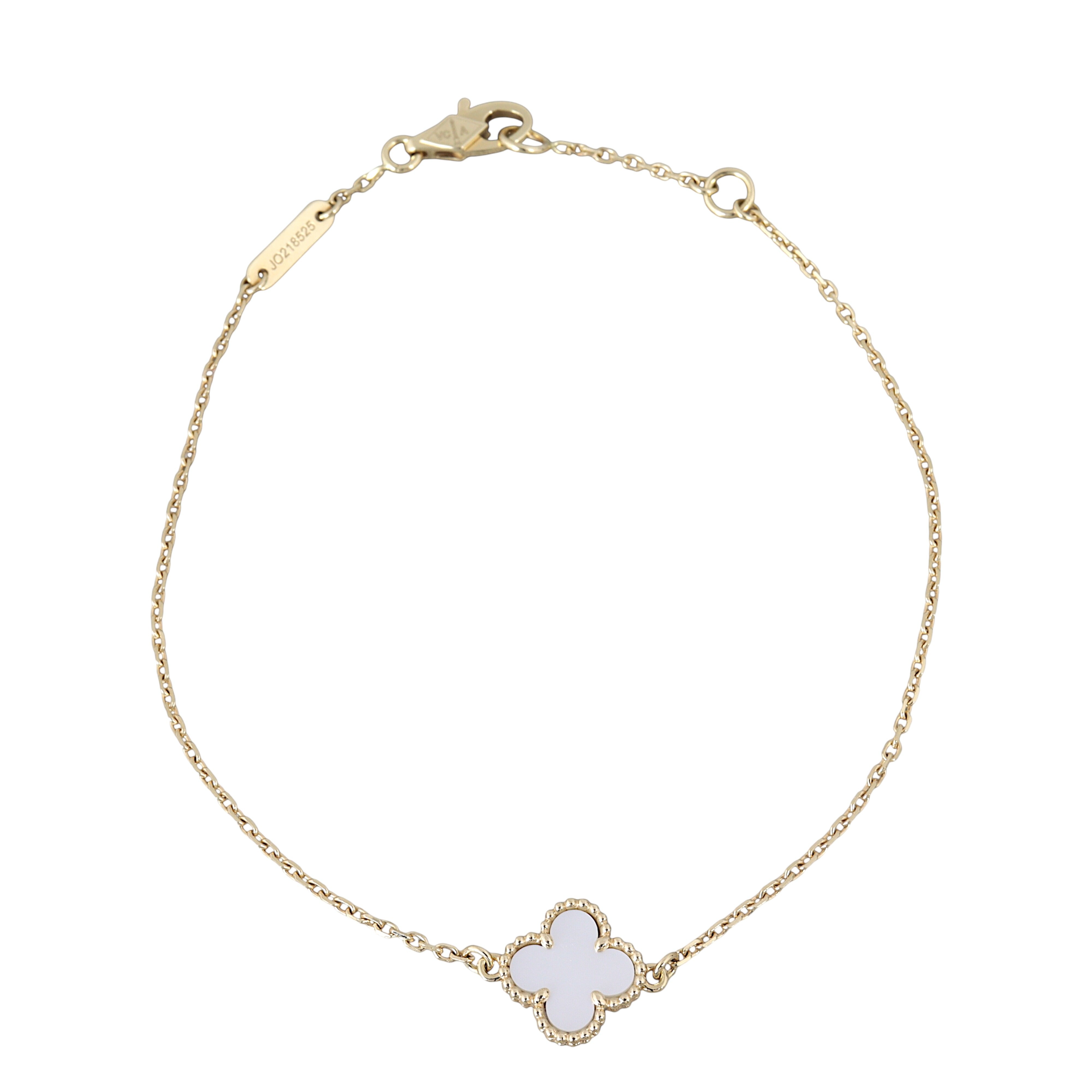 Van Cleef & Arpels Sweet Alhambra Mother of Pearl 18k Yellow Gold Bracelet