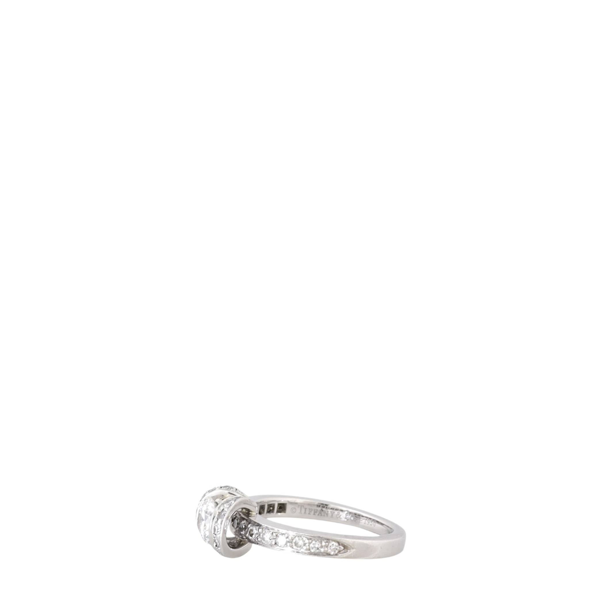Tiffany & Co Platinum Diamond Ribbon Ring