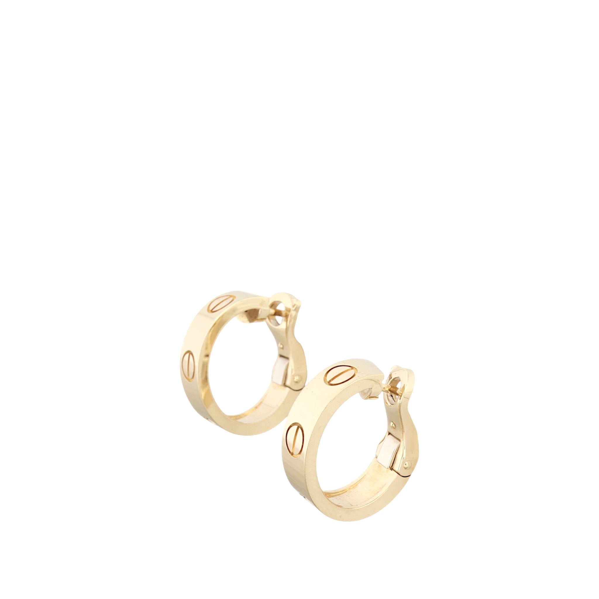 Cartier Love Classic Hoop 18k Yellow Gold Earrings