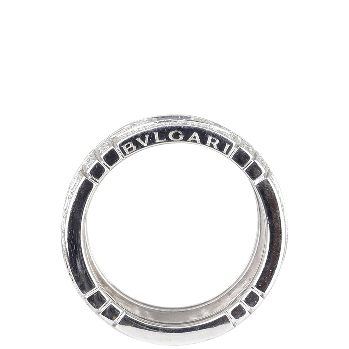 Bvlgari Parentesi 18k White Gold Diamond Ring Top