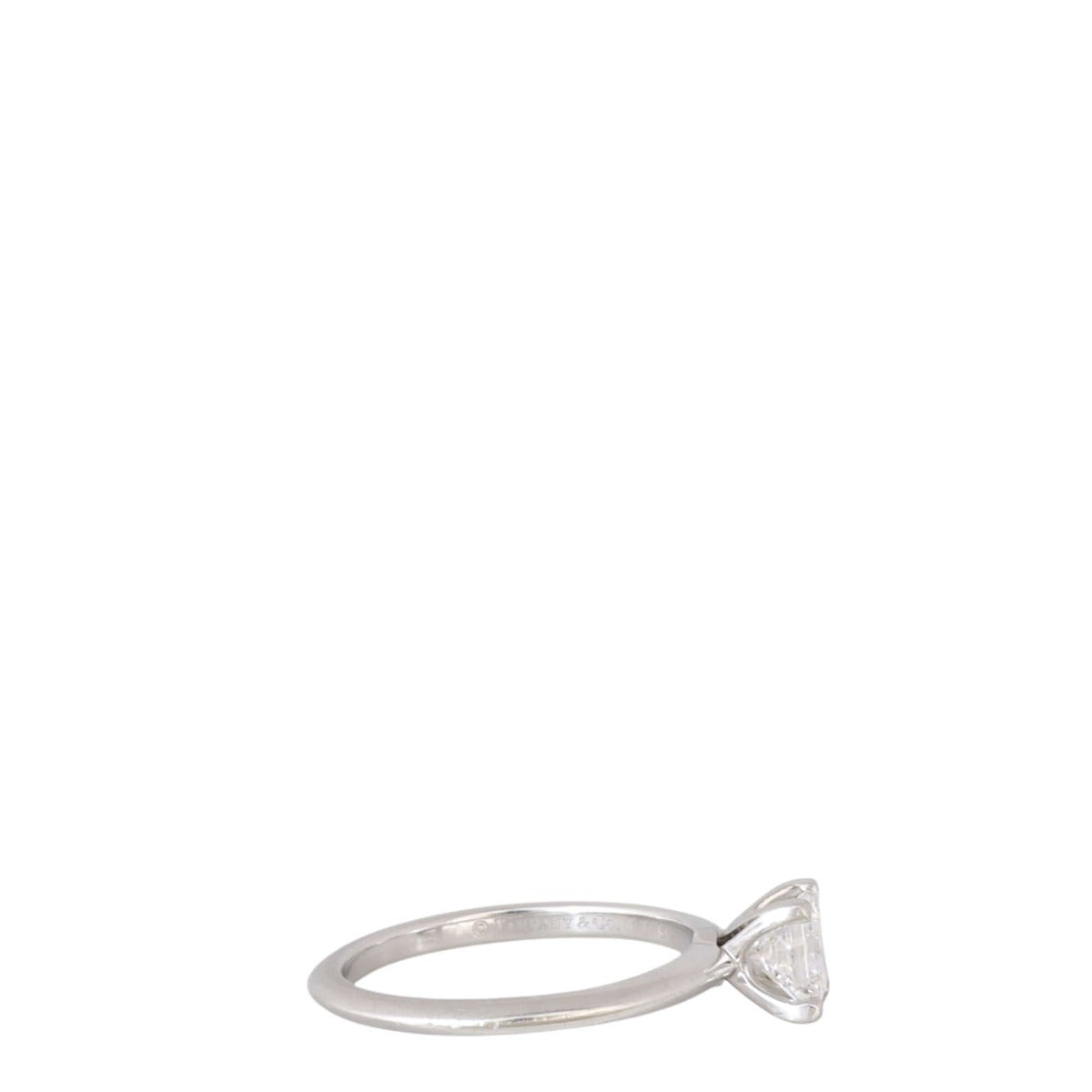 Tiffany & Co Princess Cut Solitaire Diamond Platinum Ring
