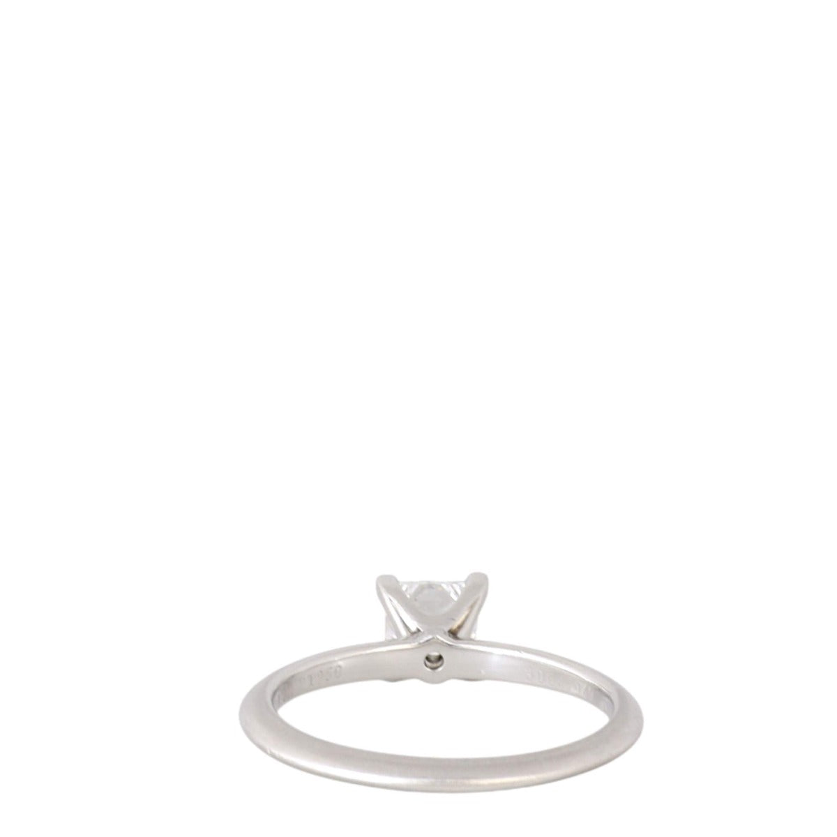 Tiffany & Co Princess Cut Solitaire Diamond Platinum Ring