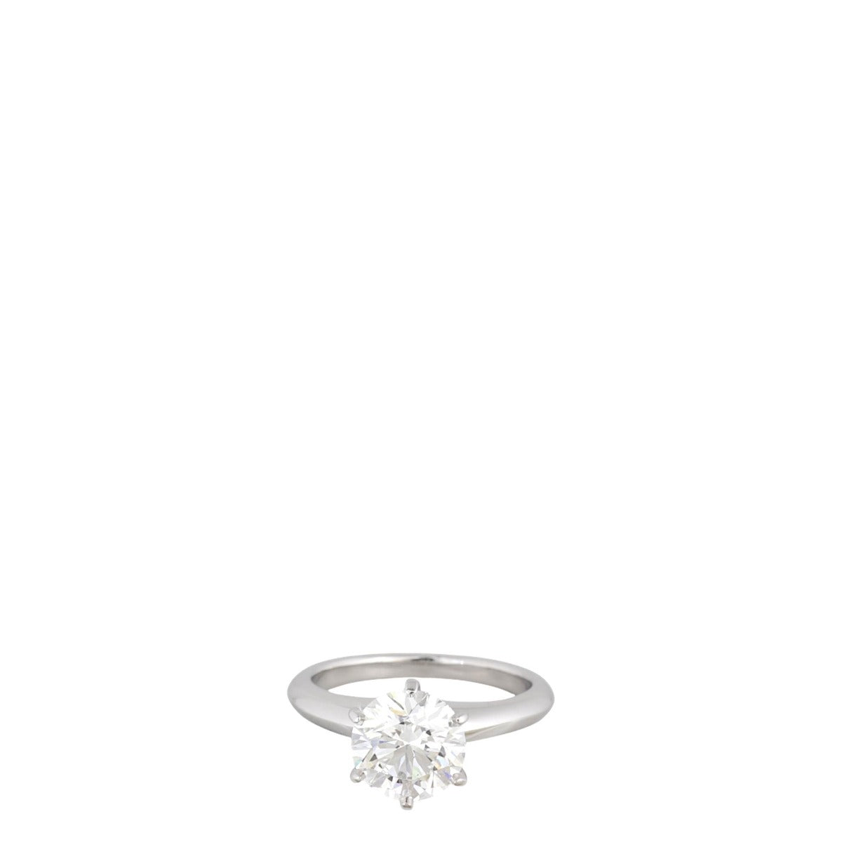 Tiffany & Co Setting Solitaire Diamond Platinum Ring