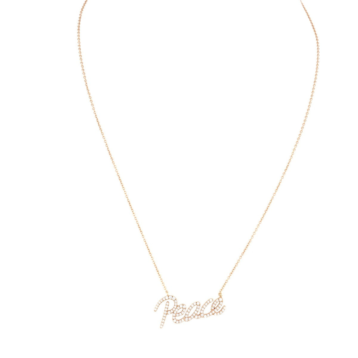 Tiffany & Co Paloma Picasso Peace Diamond 18k Rose Gold Pendant Necklace